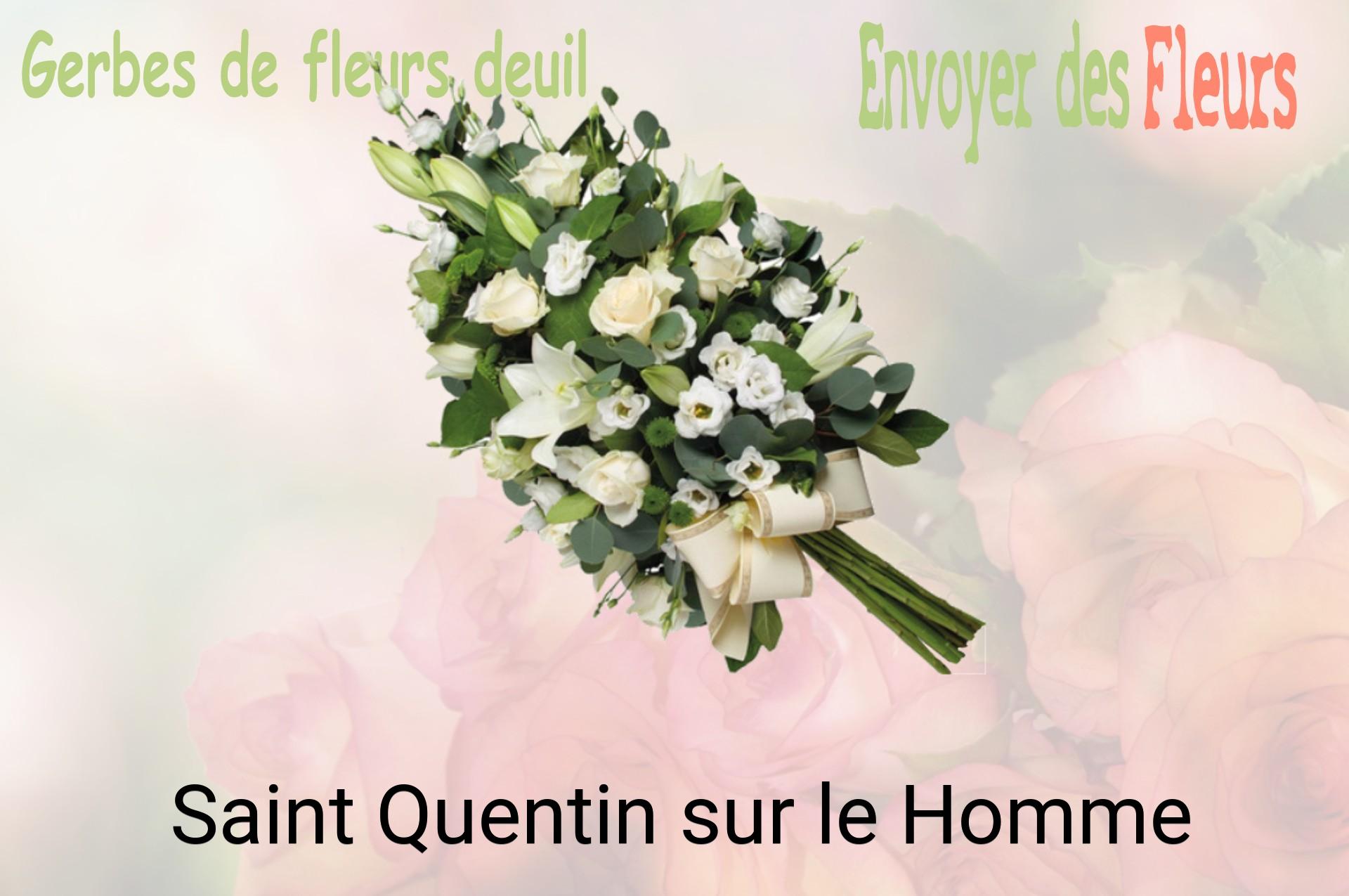 Gerbe de fleurs de deuil livrée à Saint-Quentin-sur-le-Homme